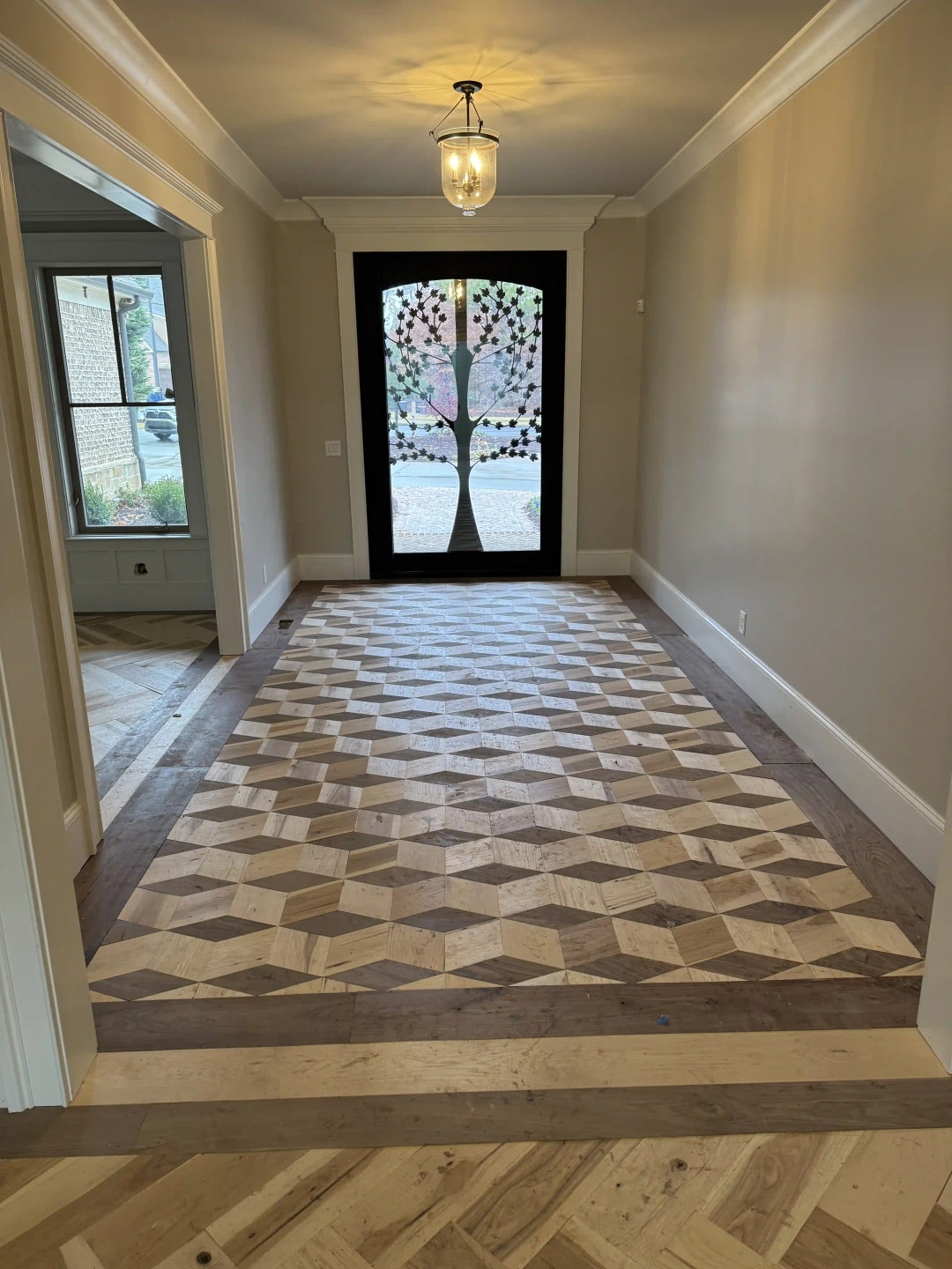 Custom flooring design in Luxury Home